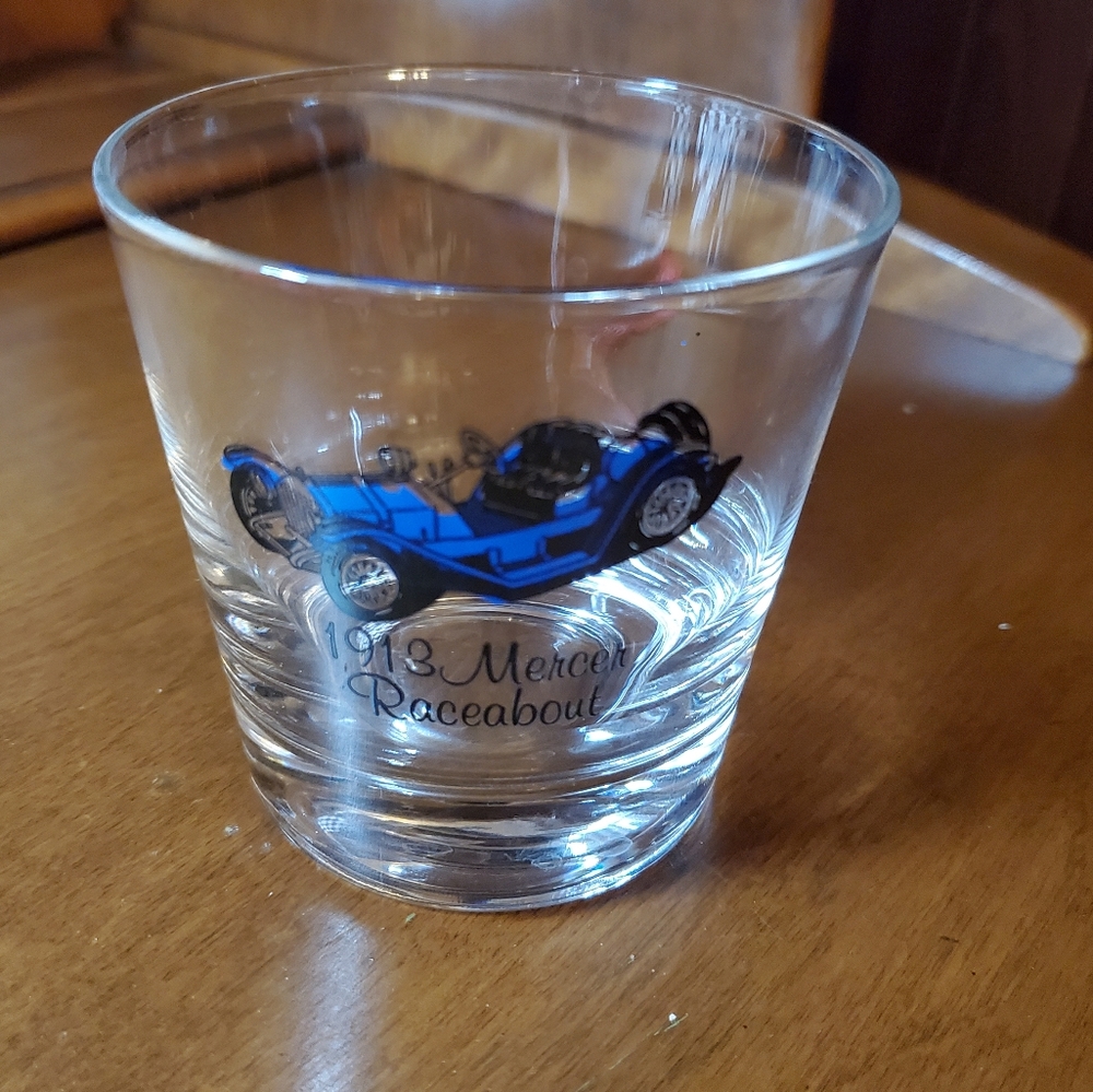 5️⃣🚗1913 Mercer Raceabout antique car barware glasses